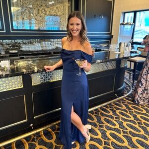 Stacees Navy Bridesmaid Dress - Size 6